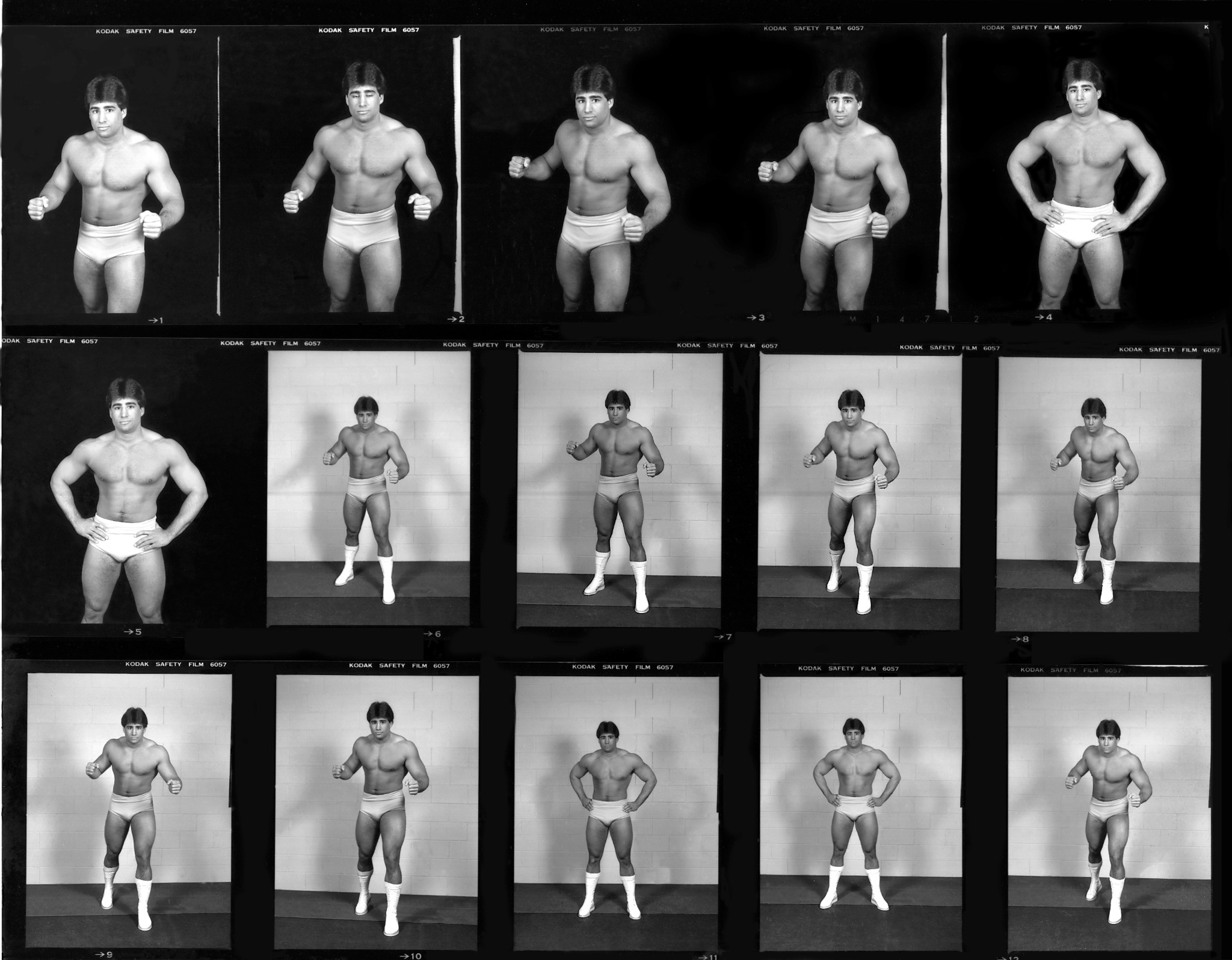 Tom Zenk rookie contact sheet